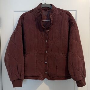 Quilted Burgundy Jacket - sz L